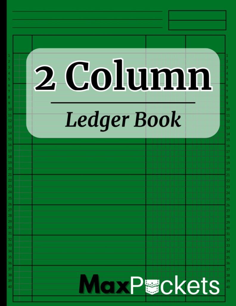 2 Column Ledger Blank Book