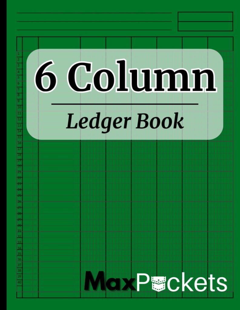 6 Column Ledger Blank Book