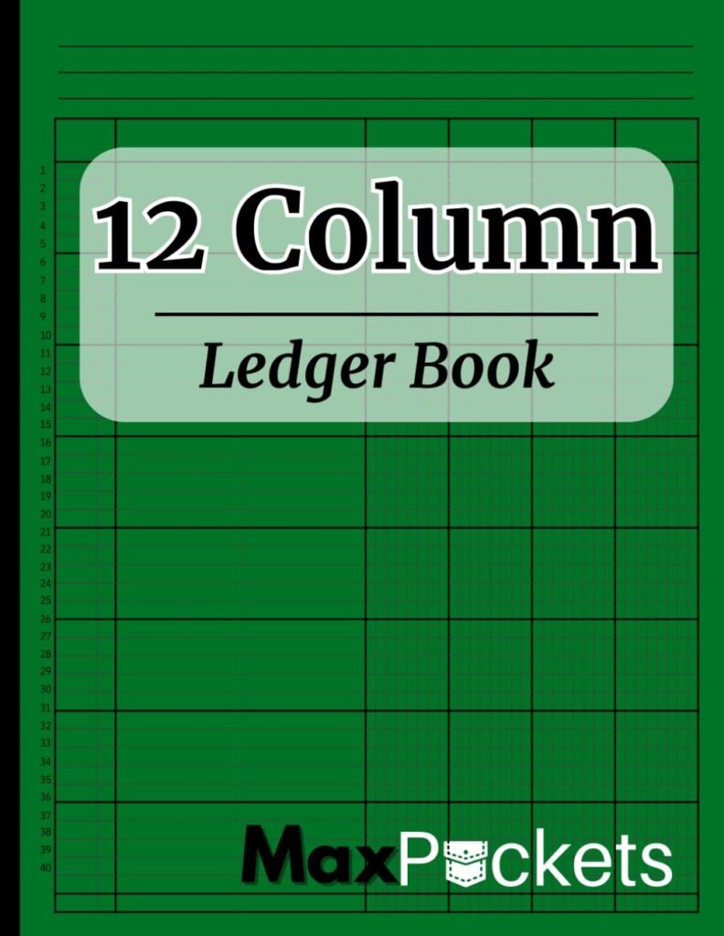 12 Column Ledger Blank Book