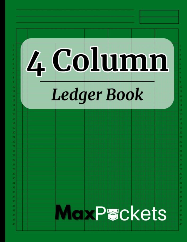 4 Column Ledger Blank Book