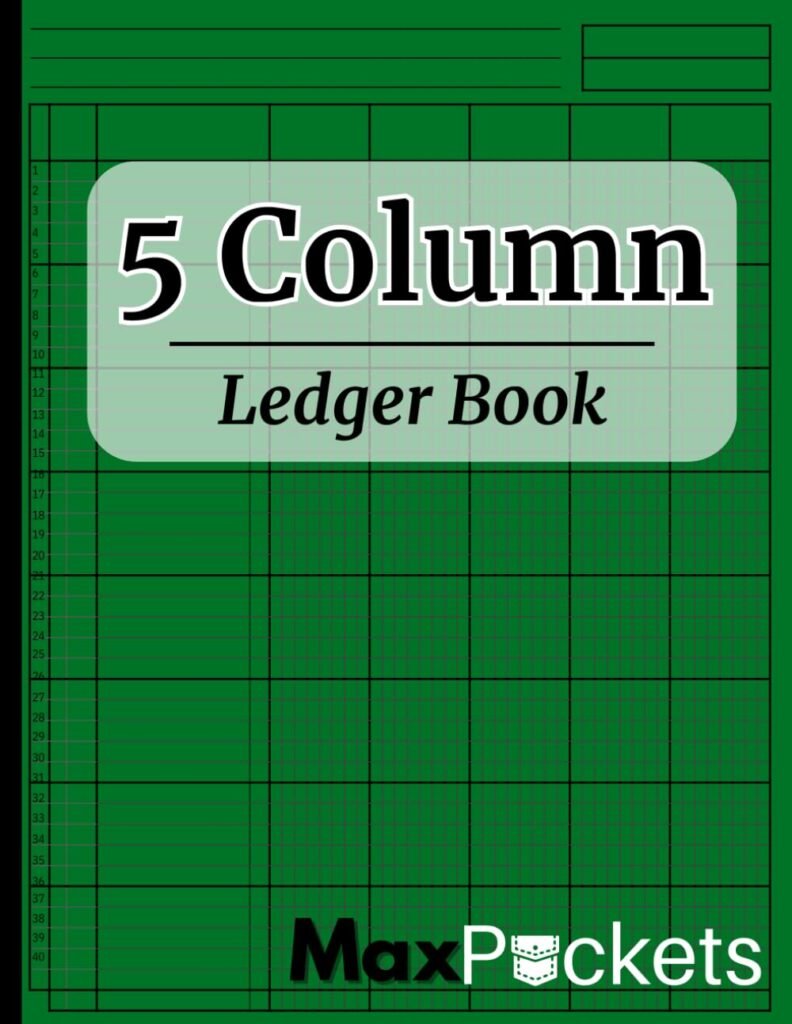 5 Column Ledger Blank Book