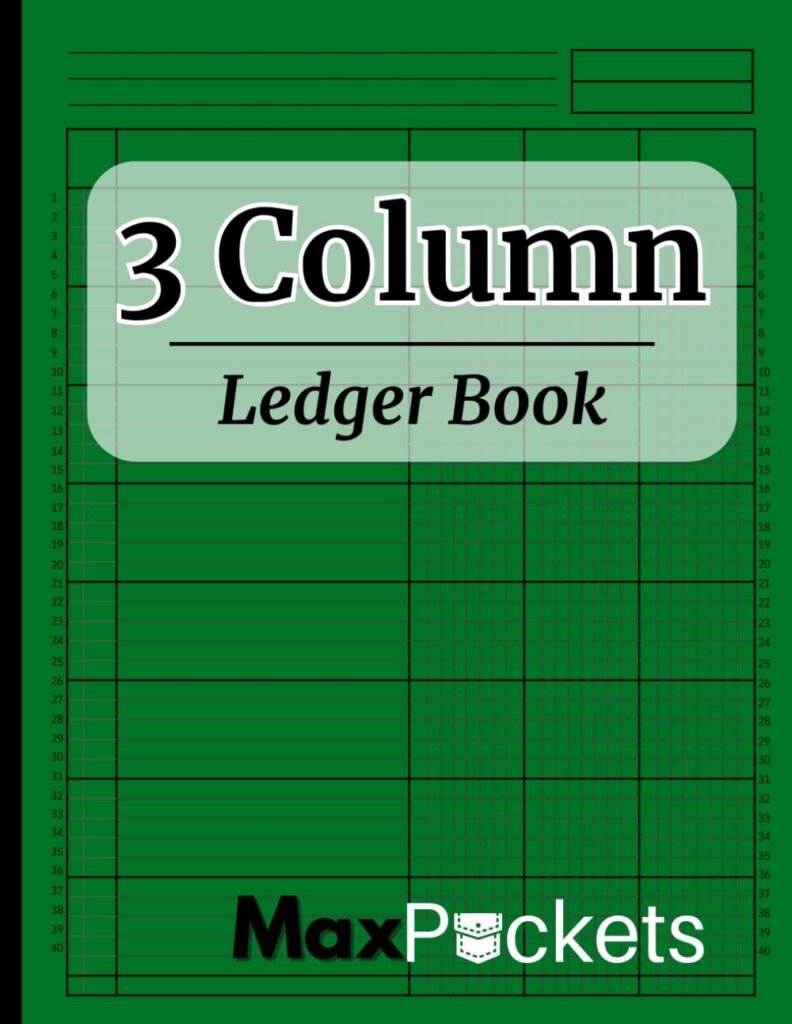 3 Column Ledger Blank Book