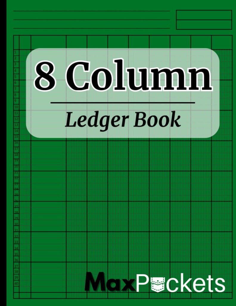 8 Column Ledger Blank Book